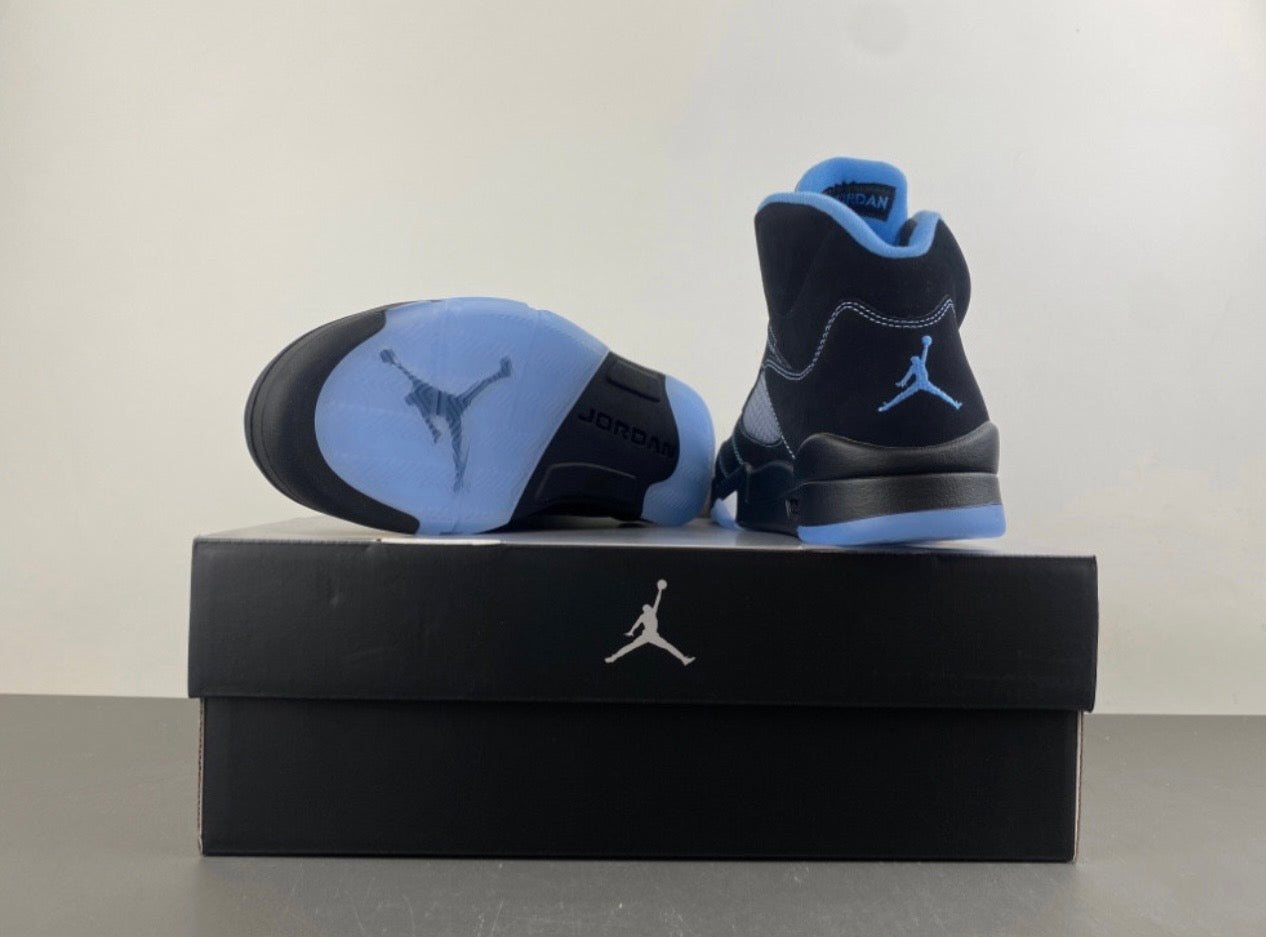 AJ 5 "Black University Blue"